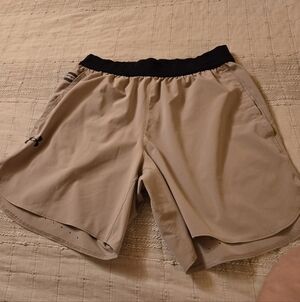 Womens Or Unisex Grey And Black Ban Running Workout Shorts